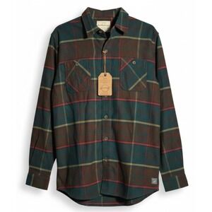 Weatherproof Vintage Plaid Flannel Men's Shirt Jacket Shacket  Forest Biome‎  L